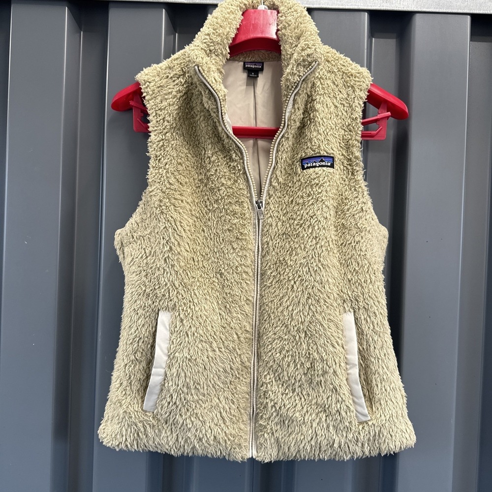 Patagonia Los Gatos Fleece Vest Womens Small Full Zip Teddy Sherpa Fuzzy Outdoor